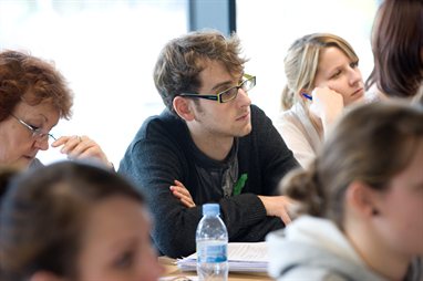 Students listening in a lecture